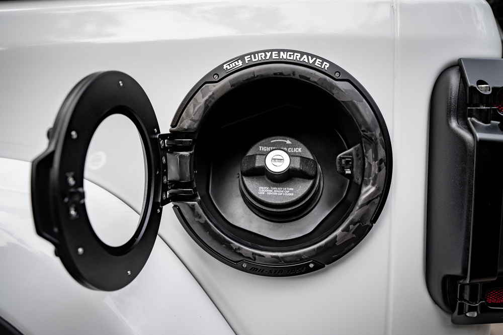 FURY Gravity Series Gas Fuel Caps Filler Door for Jeep Wrangler JK JL